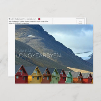 Colourful Houses in Longyearbyen, Svalbard Postcar Postcard