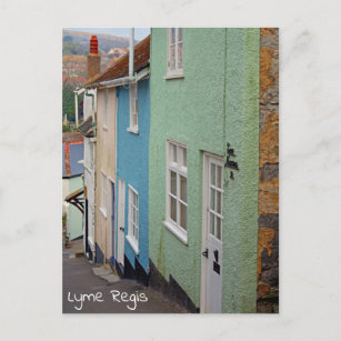 Colourful houses, Lyme Regis, Dorset, England Postcard