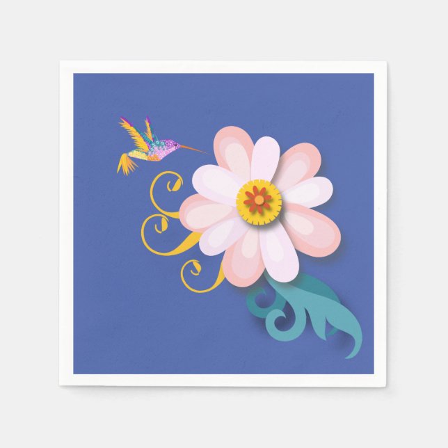 Colourful Humming Bird  Napkin (Front)