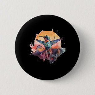 Colourful Hummingbird Bird Watching Earth Day Natu 6 Cm Round Badge