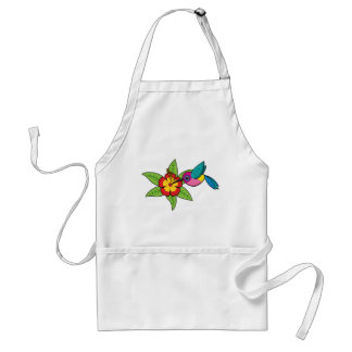 Colourful Hummingbird on Hibiscus Tropical Flower Standard Apron
