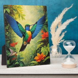 Colourful Hummingbird Plaque
