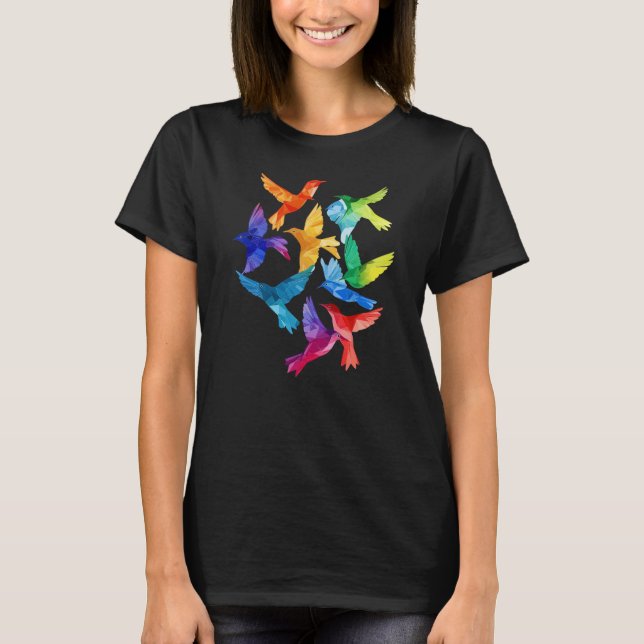 Colourful Hummingbird T-Shirt (Front)