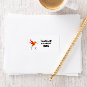 COLOURFUL HUMMINGBIRDS LABELS