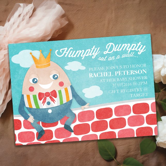 Colourful Humpty Dumpty Baby Shower Invitation (Colorful Humpty Dumpty Baby Shower Invitation
)