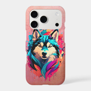 Colourful Husky Dog Head Vibrant Husky Lovers