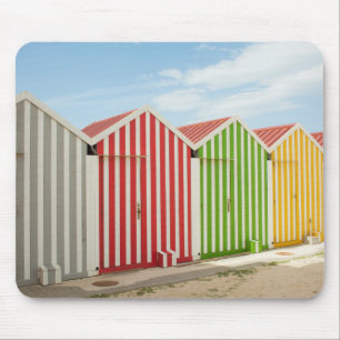 Colourful Huts On Beach Mouse Pad