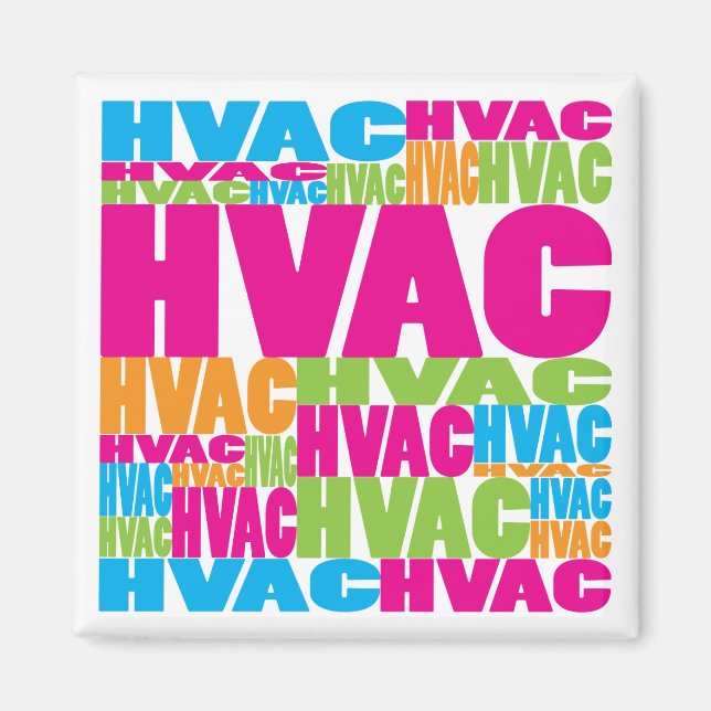 Colourful HVAC Magnet (Front)