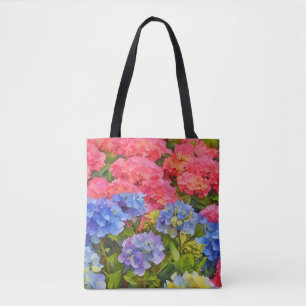 Colourful Hydrangea Flowers Floral Art Tote Bag