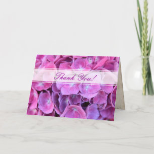 Colourful Hydrangea Flowers Thank you Card