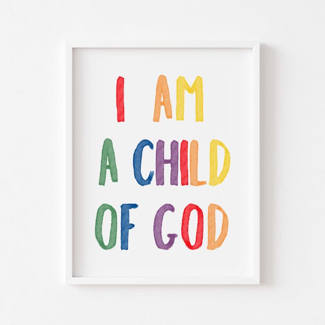 Colourful I am a child of God poster (Creator Uploaded)