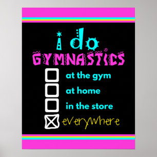 Colourful - I Do Gymnastics Everywhere Poster