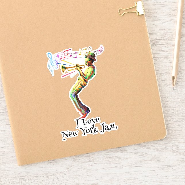Colourful I Love New York Jazz Saxophone (Notebook)