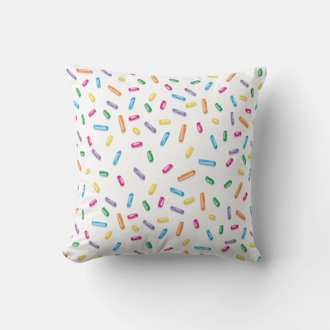 Colourful Ice Cream Candy Sprinkles Cushion (Front)