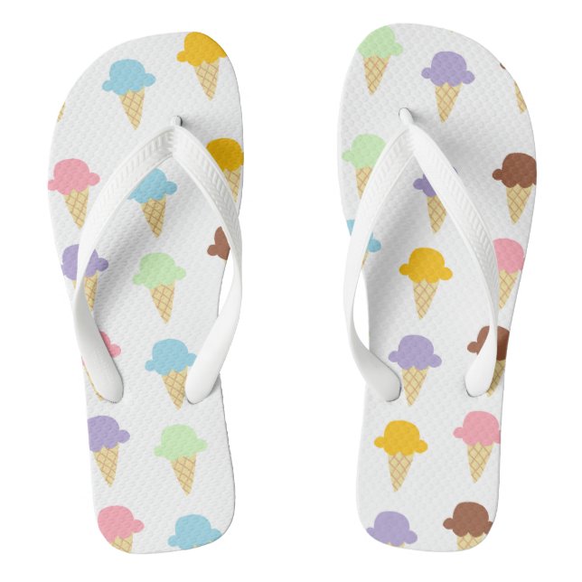 Colourful Ice Cream Cones Jandals (Footbed)