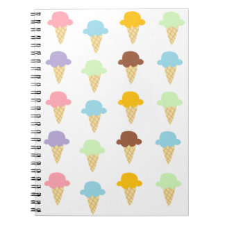 Colourful Ice Cream Cones Notebook