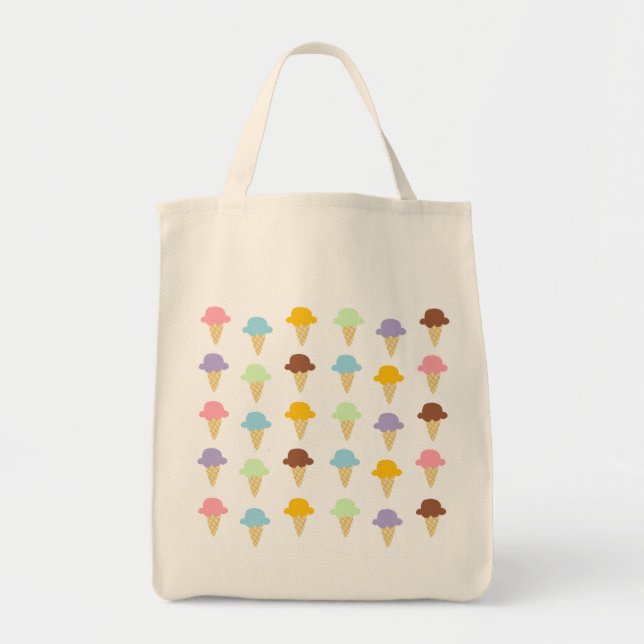 Colourful Ice Cream Cones Tote Bag (Front)