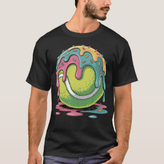 Colourful Ice Cream Dripping Tennis Ball For Young T-Shirt