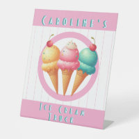 Colourful ice cream food truck