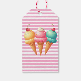 Colourful Ice cream Gift Tags
