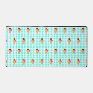 Colourful Ice Cream Illustration Desk Mat