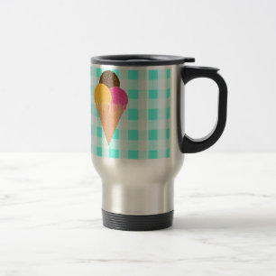Colourful Ice Cream Illustration Travel Mug