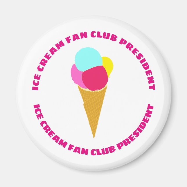 Colourful ice cream magnet (Front)