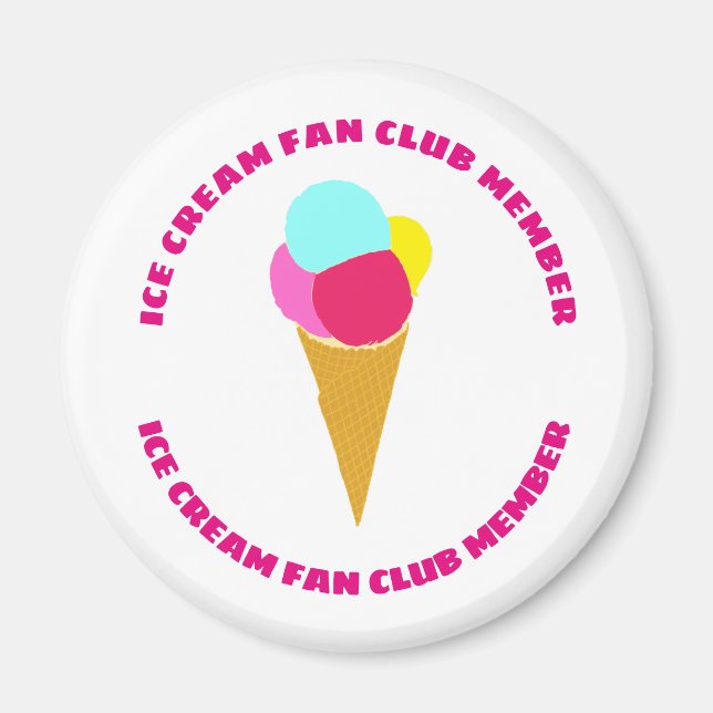 Colourful ice cream magnet (Front)