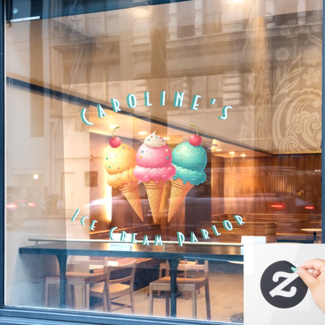 Colourful ice cream parlour (Cafe Window)