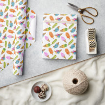 Colourful Ice Cream Pattern Gift Wrap