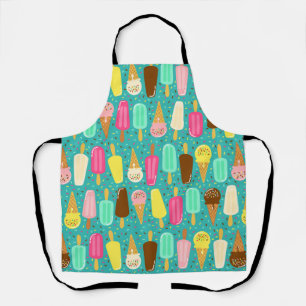 Colourful Ice Cream Pattern Summer  Apron
