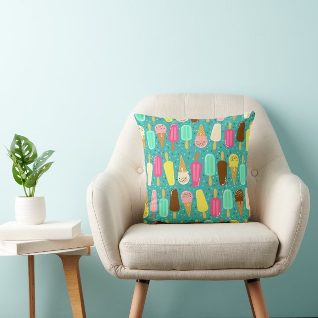 Colourful Ice Cream Pattern Summer  Cushion (Chair)
