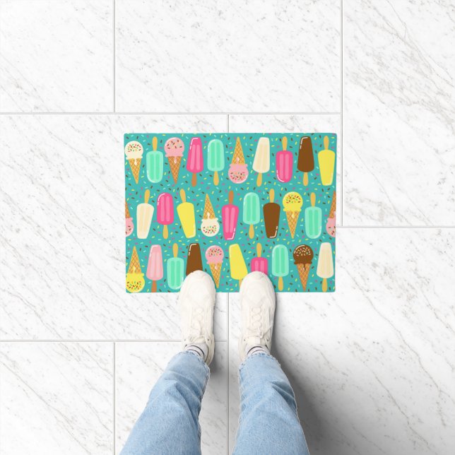 Colourful Ice Cream Pattern Summer  Doormat (Indoor)
