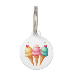 Colourful Ice cream Pet Tag
