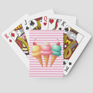 Colourful Ice cream Playing Cards