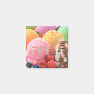 colourful ice cream scoops post-it notes