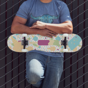 Colourful Ice Cream Sprinkles Pattern Name  Skateboard