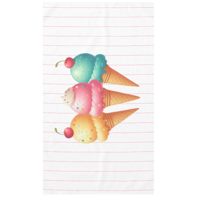 Colourful Ice cream Tablecloth (Front)