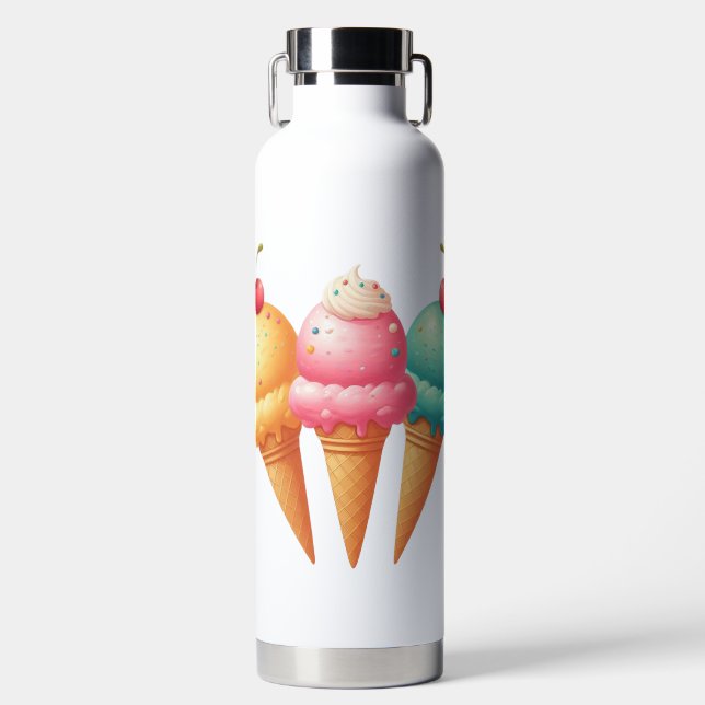 Colourful Ice cream Water Bottle (Front)