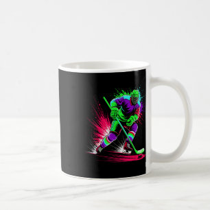Colourful Ice Hockey Action Player Graphic Coffee Mug