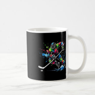Colourful Ice Hockey Fan Player Tie Dye Colour Spl Coffee Mug