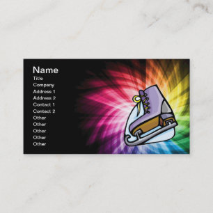 Colourful Ice Skate Business Card