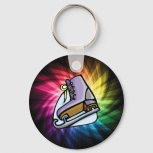 Colourful Ice Skate Key Ring