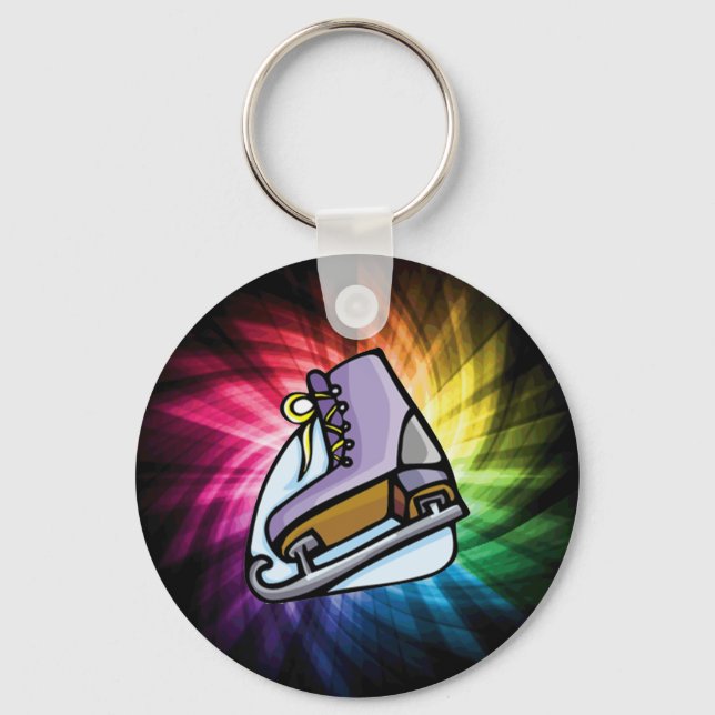 Colourful Ice Skate Key Ring (Front)
