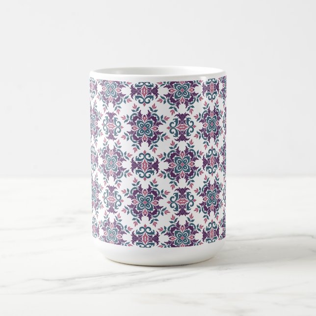 Colourful IkatFloral Motif Pattern Coffee Mug (Center)