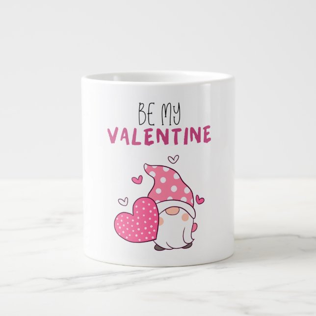 Colourful Illustrated Be Mine Valentine's Day Mug (Front)
