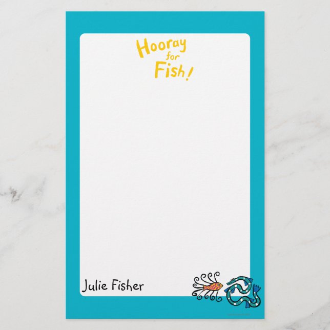 Colourful Illustrated Fish Friends Stationery (Front)