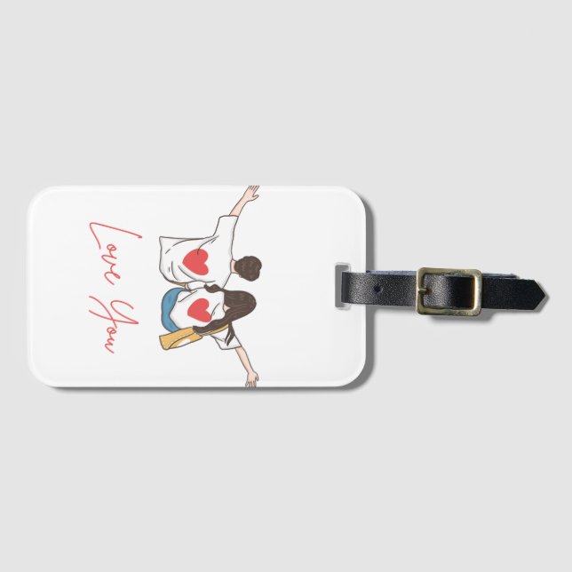 Colourful Illustrated Luggage Tag (Front Horizontal)