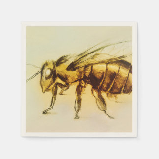 Colourful illustrated set of napkins - Bee