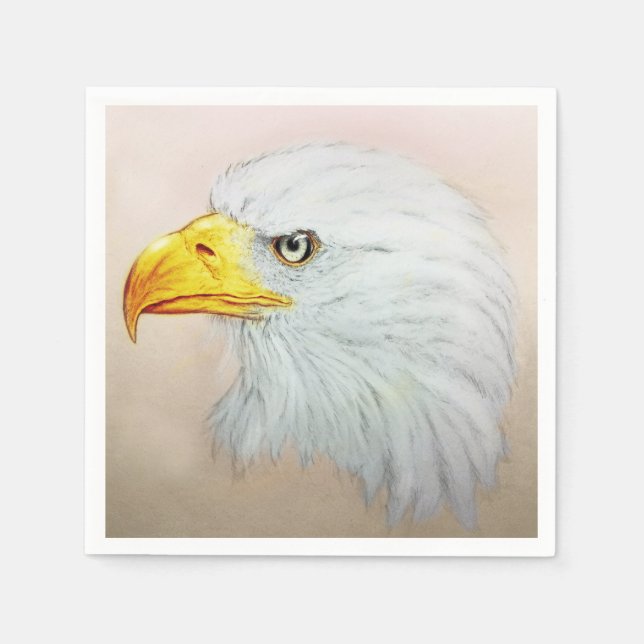 Colourful illustrated set of napkins - Eagle (Front)